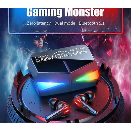 M28 gaming headset black game music + low latency chip + RGB light 1
