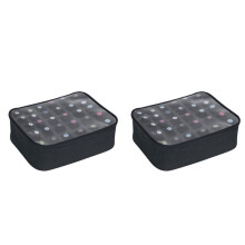 2X Nail Polish Organizer Holds 30 Bottles(15ml-0.5fl.Oz) Nail Polish Case Multifunctional Nail Polish Bag Organizer