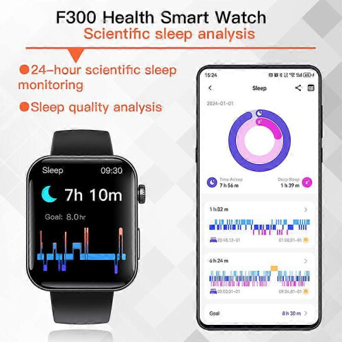 F300 Smartwatch mit Alarmfunktion, Herzfrequenz- und Blutdruckmessung 2