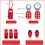 128X Locking Tag Kit Hasps, Clamps and Universal Multi-Pole Circuit Breaker Locks, Security Padlocks, Plug Locks 8