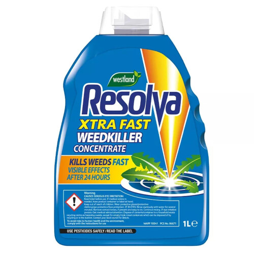 Westland Resolva Xtra Fast Weedkiller Concentrate 1L Systemic Weed Killer