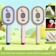 Electric Sprays Air Cushion Massage Comb Electric Steam Brush for Hair Rechargeable Steam Hair Straightener Pur-Ple