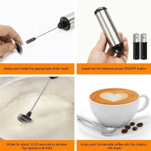 Electric Milk Frother Portable Handheld Coffee Foamer Maker Kitchen Blender Egg Beater Cappuccino Cream Mix Whisk Tools