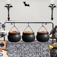 Halloween Decorations Indoor - Set of 3 Witches Cauldron Serving Bowls Rack - Halloween Party Decorations Halloween