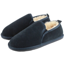 (11 UK, Navy) Eastern Counties Leather Mens Avi Sheepskin Hard Sole Slippers