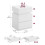 Bedside Table - Wood - Cloud White - Modern Design with LED Lights and 3 Drawers 5
