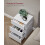 Bedside Table - Wood - Cloud White - Modern Design with LED Lights and 3 Drawers 6