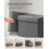 Foldable Storage Ottoman - Fabric - Light Grey - Space-Saving Design 7