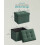 Small Foldable Storage Ottoman - Fabric - Retro Green - Versatile Foot Rest with Storage 3