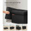 Foldable Storage Ottoman - Fabric - Ink Black - Compact Foot Rest with Storage 6