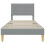 VidaXL vidaXL Bed Frame with Headboard Light Grey 90 x 190 cm Fabric 2