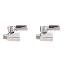 2X Vanne à Boisseau Sphérique en Acier Inoxydable 304 de 1/4 Pouce, Filetage Femelle NPT X Mâle NPT, Vanne D'Arrêt
