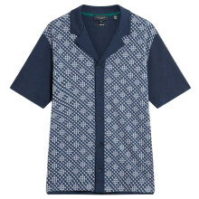 (L, Navy) Ted Baker Mens Danlibe Argyle Shirt