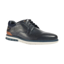 (7 UK, Navy) POD Mens Merlin Leather Casual Shoes