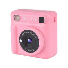 (pink) Portable Instant Print Camera with Color Pens Safe Thermal Printing Technology DIY