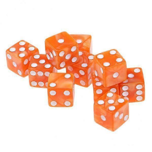 (2 Pcs) 10 Piece D6 Square Dotted Dice for Dungeons and Dragons