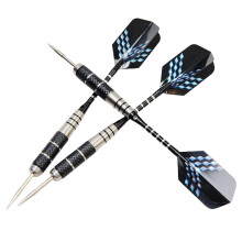 (Black L25) 3Pcs Hard Metal Tip Darts Aluminum Shafts 22g Stainless Iron Board Easy Use Multicolor