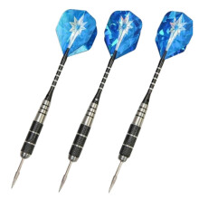 (Black L1) 3Pcs Hard Metal Tip Darts Aluminum Shafts 22g Stainless Iron Board Easy Use Multicolor