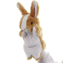 (Brown Rabbit) Pluszowa pacynka, zabawka-zwierzę, pomysłowy prezent dla dzieci do opowiadania historii