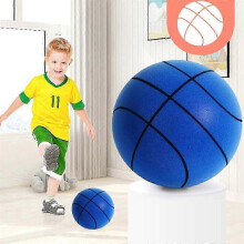 (Blue, 18cm) 2026 Silent Basketball Indoor Training Ball Uncoated High Density Foam Ball
