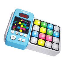 (Blue) Voice Guided Educational Mind Teaser 400+ Puzzles Family Travel Stress Relief Game Blue
