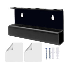 (Black) Reinforced Acrylic Boomerang Wall Organizer for Indoor Game Equipment Storage