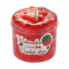 (watermelon) Körsbär Sakura Kristall Slime Nonstick Lera Fruktskivor Charms Rosa Klar Lera Stressleksak