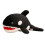 (Black) Soft Shark Whale Octopus Fish Hand Puppet Plush Toy Flexibility Training 25-26cm 1
