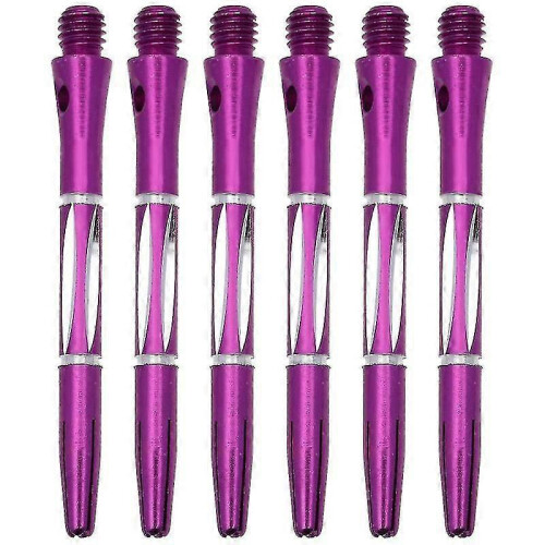 (Purple) Aste metalliche per freccette da esterno, confezione da 6 pezzi
