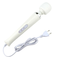 (White Plug Style) Kraftig elektrisk massasjeapparat med 10 hastigheter for dyp muskelavslapning i rygg og kropp
