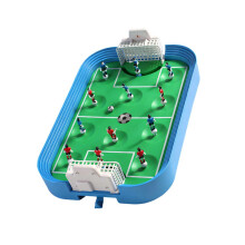 (Blue) Sturdy Plastic 2-Player Table Football Set for Parties & Gatherings Blue