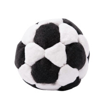 (Black & White) Juggling Footbag Ball - Soft Plush Cotton - for Children Girls