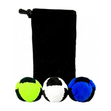 (3) 8 Panel Soft Footbag Kickball Juggling Ball Indoor Outdoor Fitness Training Multicolor