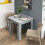 Homcom HOMCOM Square Dining Table, Kitchen Table with Faux Cement Effect 9