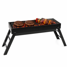 KCT Folding BBQ Portable Charcoal Barbecue Grill Foldable Picnic Small Mini Tabletop BBQ for Camping Travel Outdoor Garden Beach Caravan