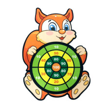 (Squirrel) Cute Cartoon Safety Dart Board Set for Party Games