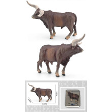 (T15735) Barnleksak Mini Bondgårdsdjur Nötkreatur Figurer Set PVC Ko Tjur Figurer Modell Pedagogisk