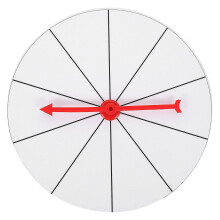(White, 20X20X0.5CM) set di ruota della fortuna girevole da appendere, ideale come regalo per bambini.