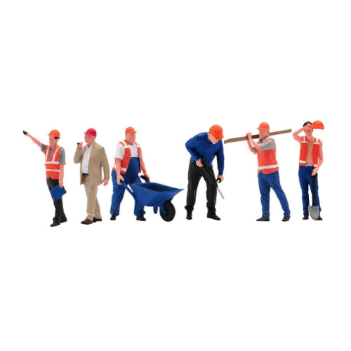 (Style A) 6x 1/50 Scale Hand Painted Miniature Tiny People Figurines 2