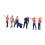 (Style A) 6x 1/50 Scale Hand Painted Miniature Tiny People Figurines 5