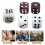 (2 Sets) 1/2/3 Sets 22MM Backgammon Dice Kit Pearlescent Acrylic Doubling Cube Travel Game 5