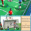 (Blue) Set da calcio balilla robusto in plastica per 2 giocatori, ideale per feste e riunioni, colore blu. 4
