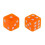 (Orange) 100pcs Orange d6 Polyhedral Dice for Gambling Lovers 2