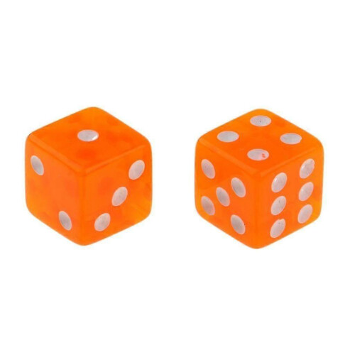 (Orange) 100pcs Orange d6 Polyhedral Dice for Gambling Lovers 1