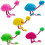 (green) Funny Wooden Ostrich Marionette String Puppet Toy 2