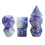 (3 Pcs) 2x7x Polyhedral Dice Party Game for Table Dark Blue 2