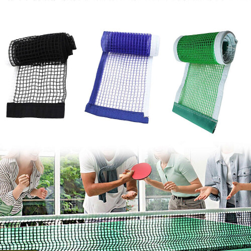 (Green four pack edge) Adjustable Foldable Ping Pong Net Quick Install for All Tables Outdoor Multicolor 1