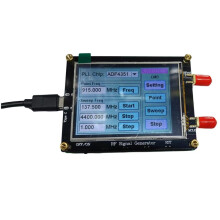 1set RF Signal Generator with USB Cable Touch Screen ADF4351 35M-4.4G RF Signal Generator PLL Sweep Generator