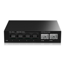 2.5G Ethernet  4 Port Unmanaged Network  with Dual 10GbE SFP+ Slots Plug and  for Homelab Setup EU Plug