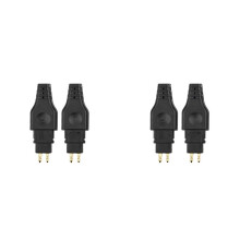 4 PièCes ÉCouteur Câble Broche Audio Casque Jack Plug Connecteur pour HD650 HD600 HD580 HD25 Noir